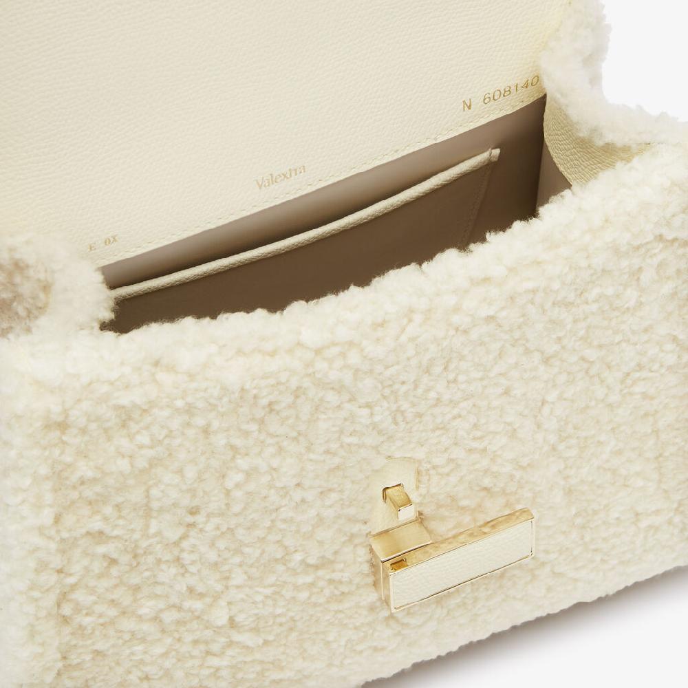 ﻿Valextra BORSA PICCOLA ISIDE MONTONE/VITELLO VS ORO CHIARO Outlet
