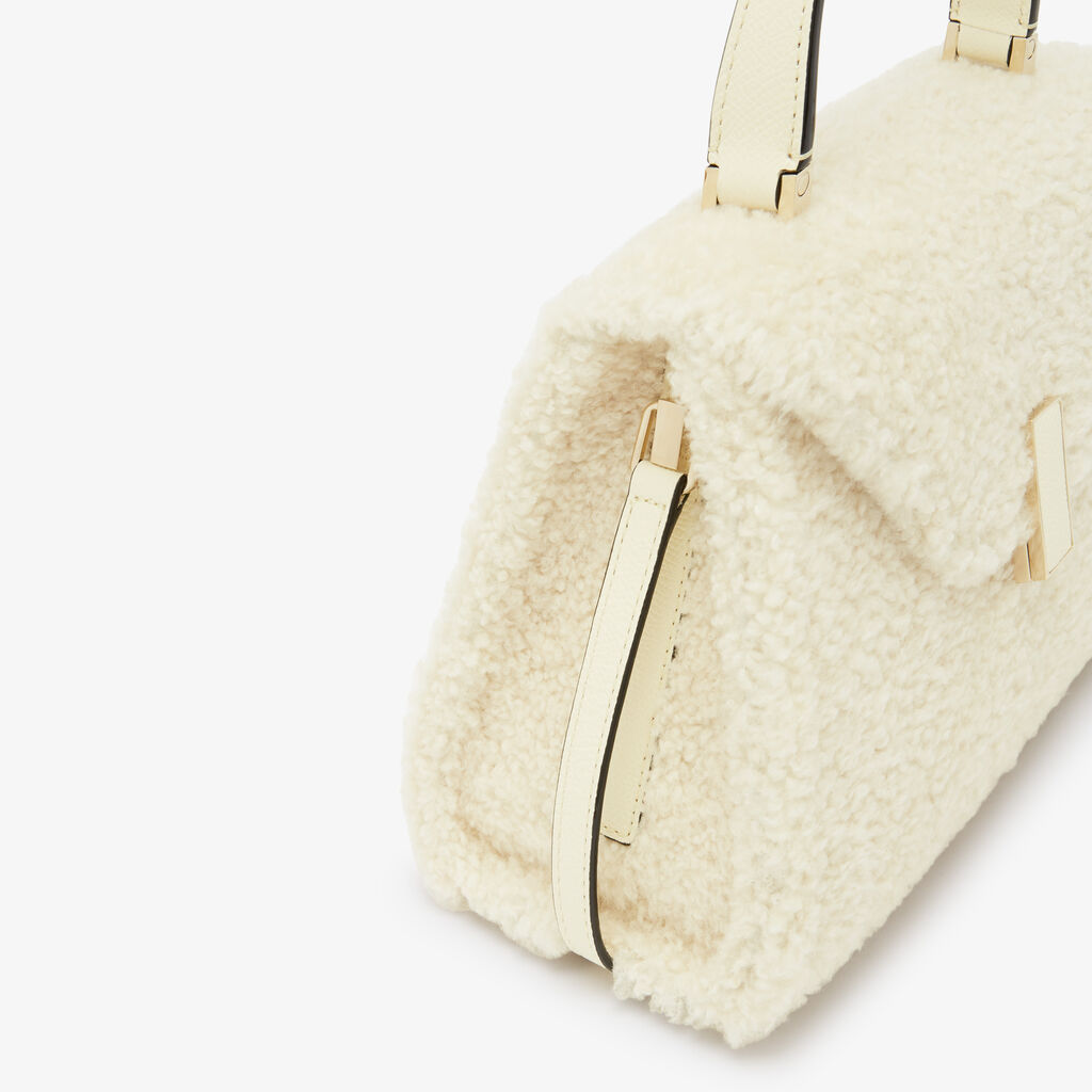 ﻿Valextra BORSA PICCOLA ISIDE MONTONE/VITELLO VS ORO CHIARO Outlet