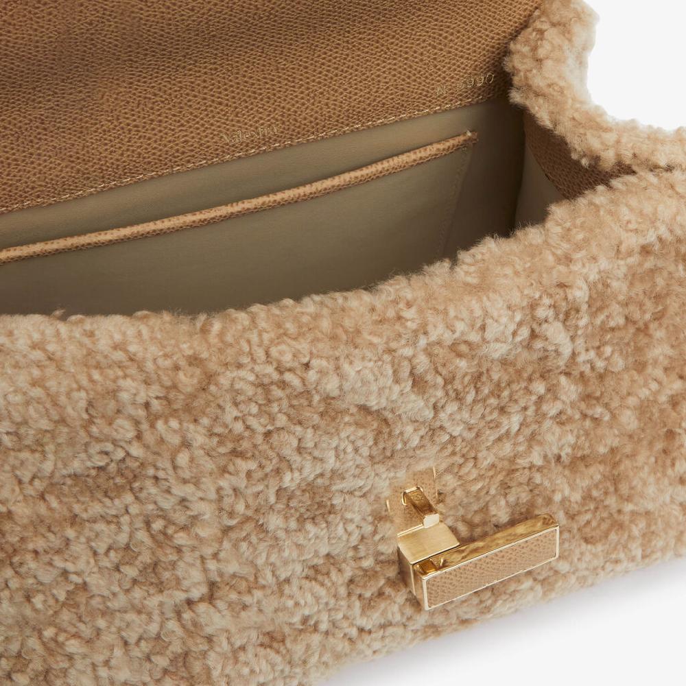 Valextra Borsa a mano da Donna di Lusso in Shearling Beige | Valextra Iside In Vendita