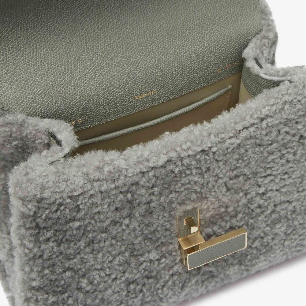 Valextra BORSA PICCOLA ISIDE MONTONE/VITELLO VS ORO CHIARO Vendita Calda
