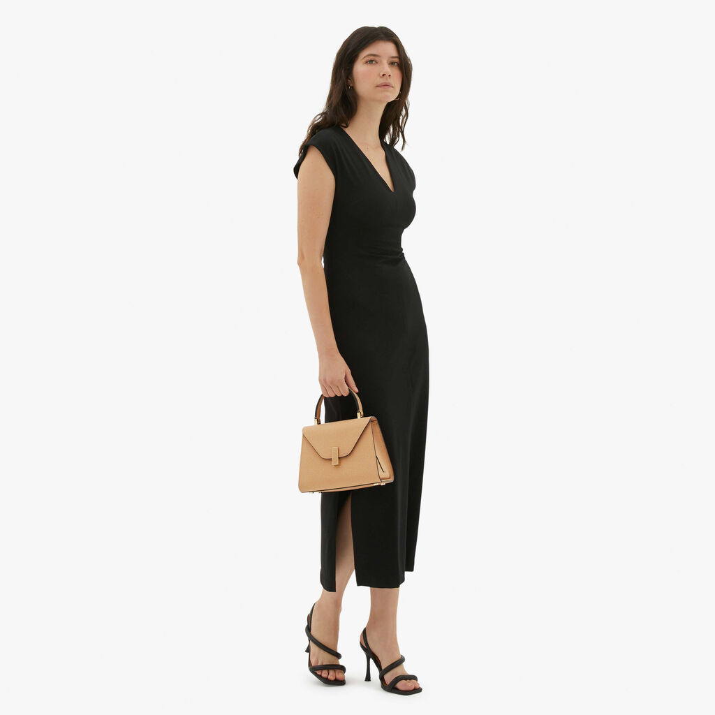 Valextra Borsetta a mano in Pelle Beige con tracolla | Valextra Iside Negozio