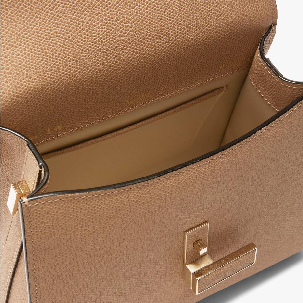 Valextra Borsetta a mano in Pelle Beige con tracolla | Valextra Iside Negozio