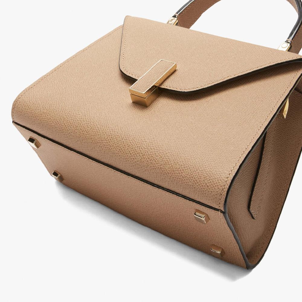 Valextra Borsetta a mano in Pelle Beige con tracolla | Valextra Iside Negozio