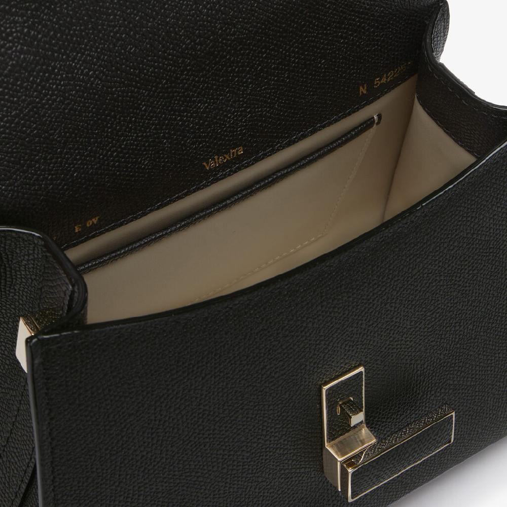 Valextra Borsa a mano Mini in Pelle Nera | Valextra Iside In Saldo
