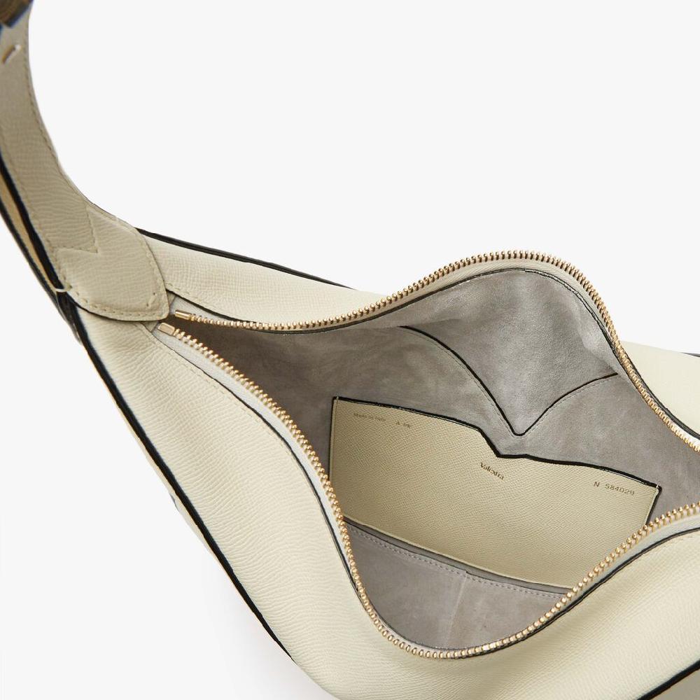 Valextra Borsa hobo da Donna di Lusso in pelle Bianca | Valextra Vivi Nuova