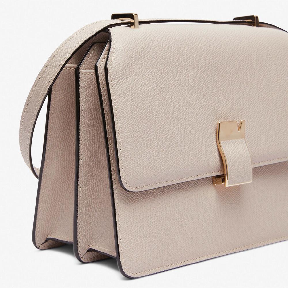 Valextra Borsa a tracolla Media in Pelle Rosa Nude | Valextra NoLo Italy