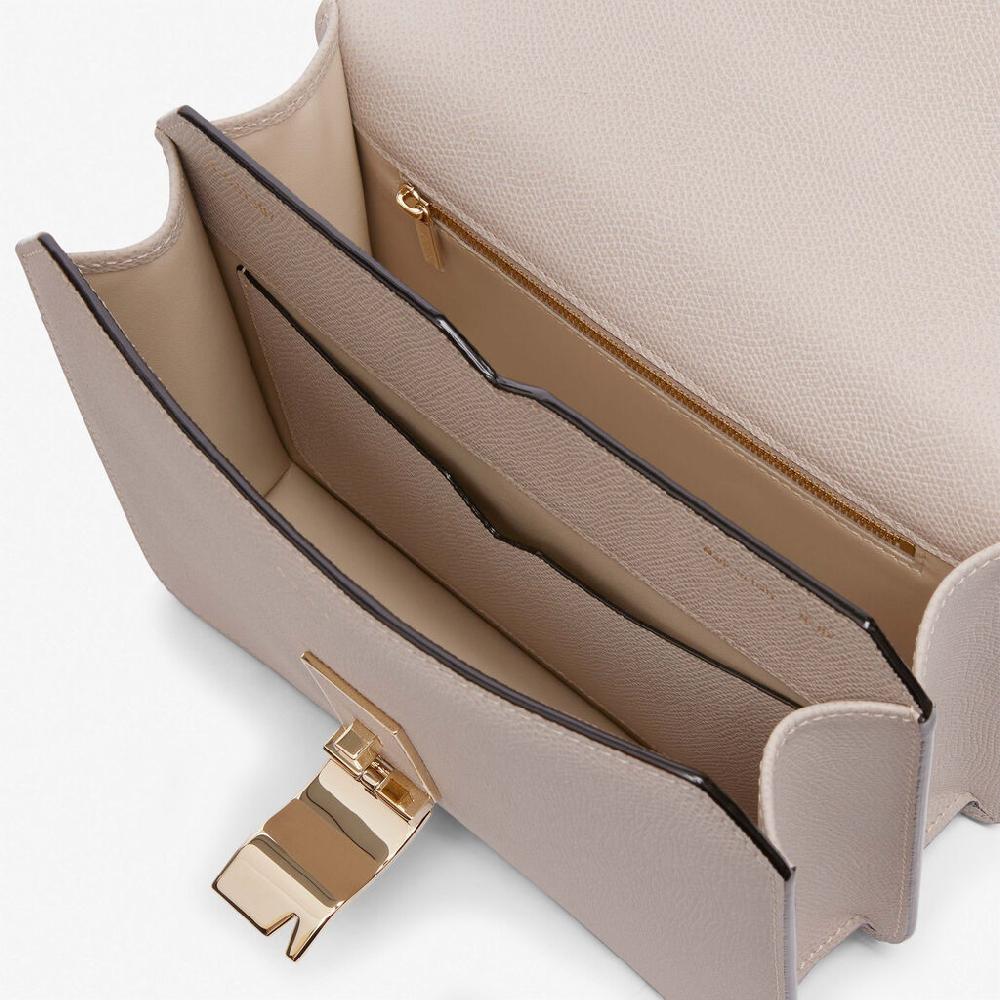Valextra Borsa a tracolla Media in Pelle Rosa Nude | Valextra NoLo Italy