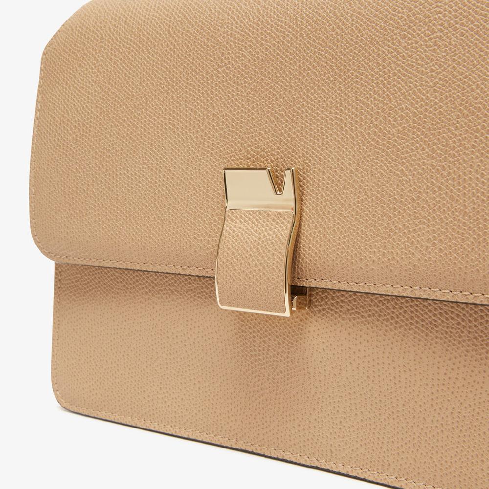 Valextra Borsa a tracolla comoda e versatile in Pelle Beige | Valextra Italia