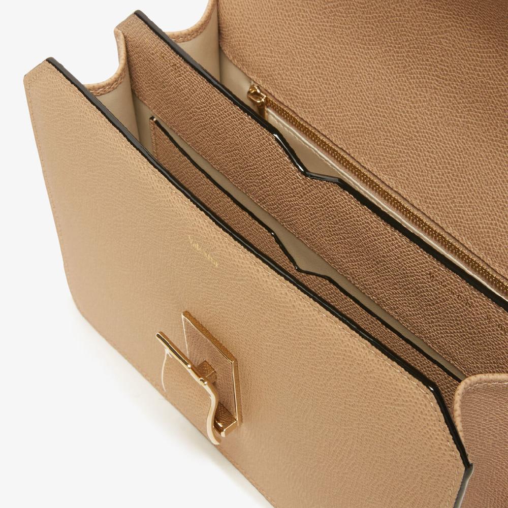 Valextra Borsa a tracolla comoda e versatile in Pelle Beige | Valextra Italia