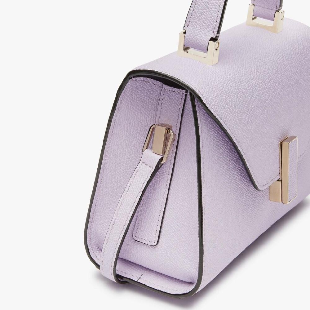 Valextra Borsa a tracolla Donna di Lusso in Pelle Lilla | Valextra Iside Nuovo