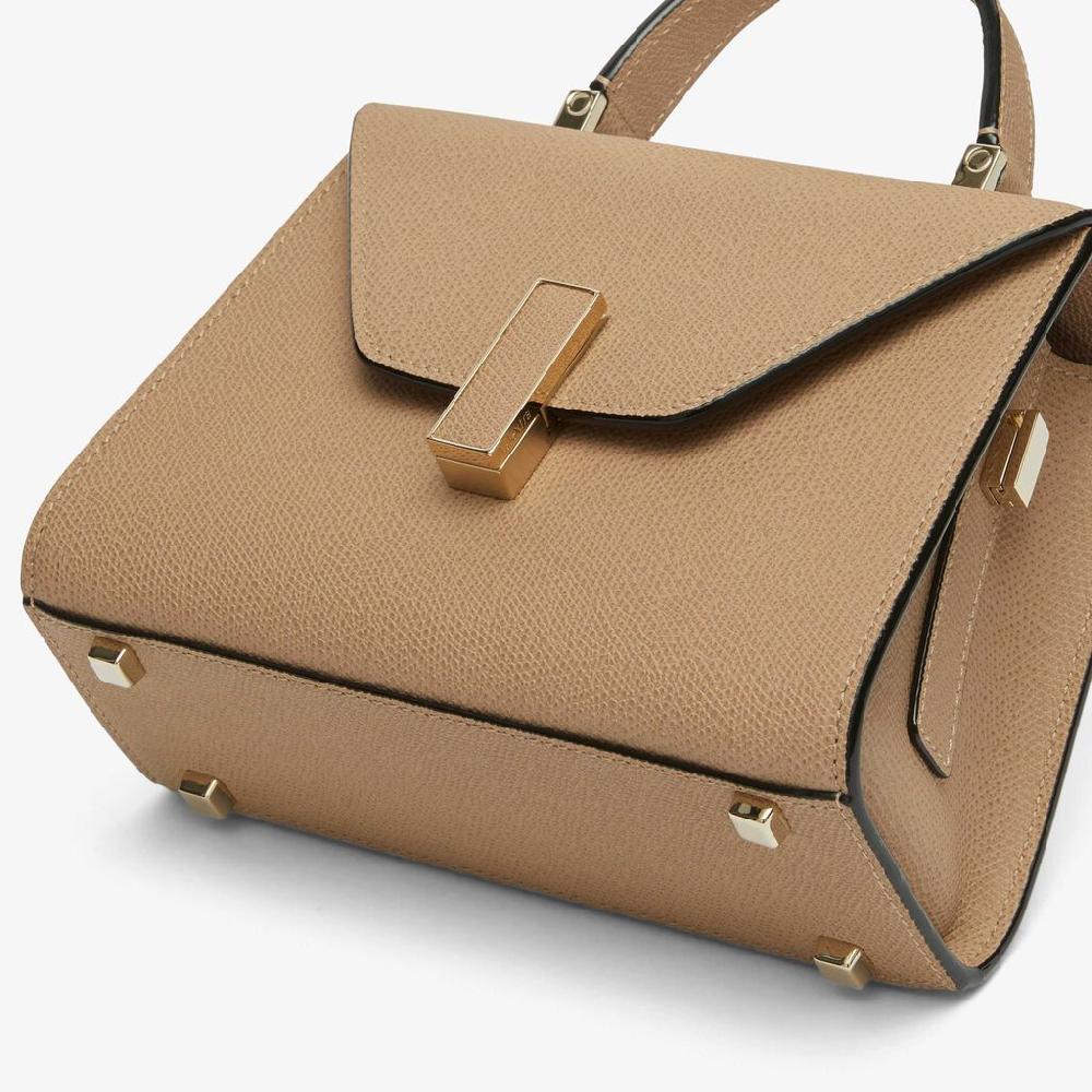 Valextra Borsetta in Pelle Beige con tracolla | Valextra Iside Qualità