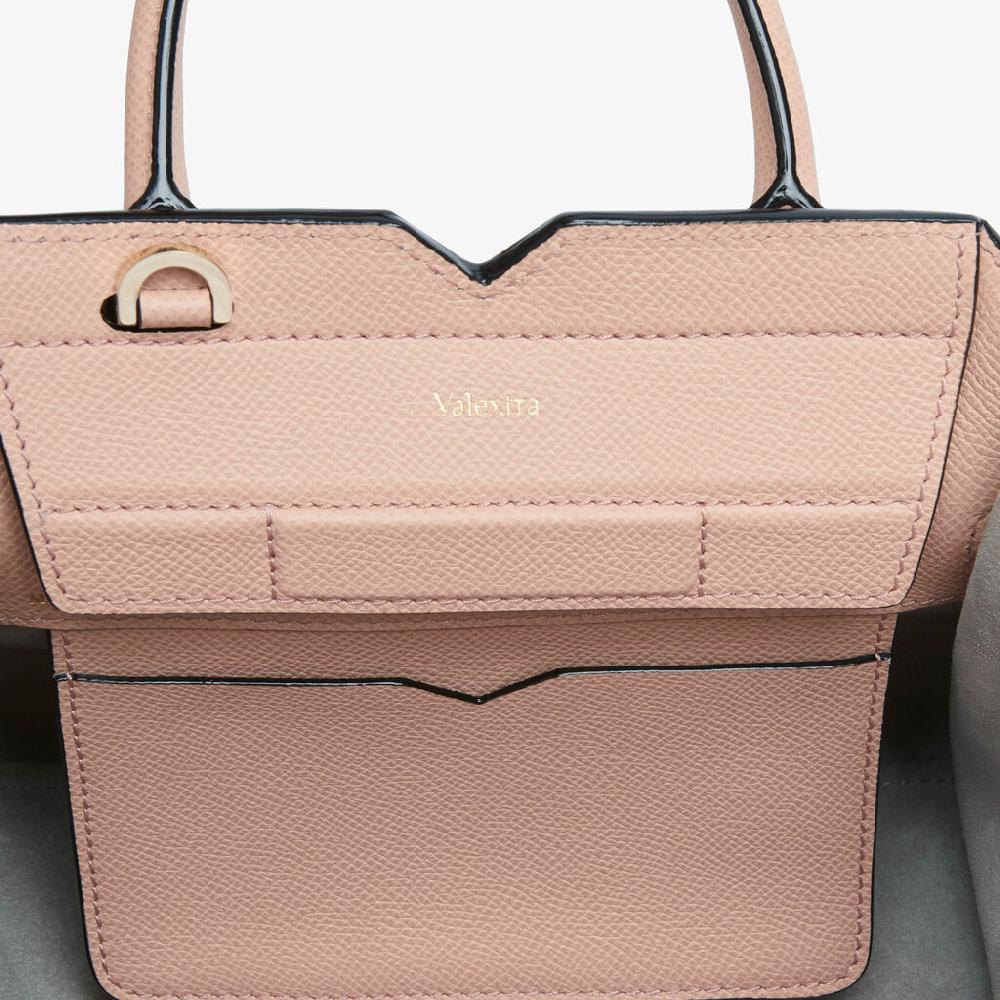 Valextra Borsa a Tracolla Milano Micro | Pelle di vitello Millepunte Soft | Rosa Bonne Mine | Valextra Acquista Ora