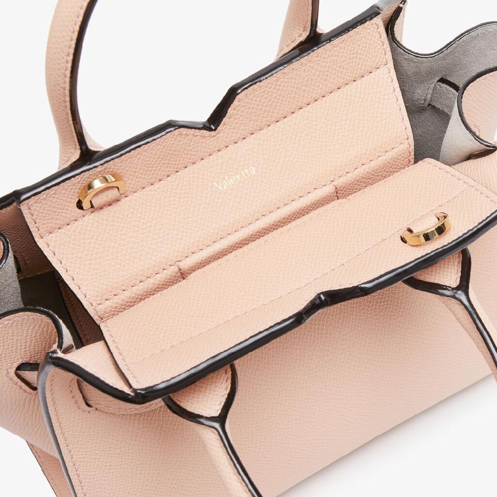 Valextra Borsa a Tracolla Milano Micro | Pelle di vitello Millepunte Soft | Rosa Bonne Mine | Valextra Acquista Ora