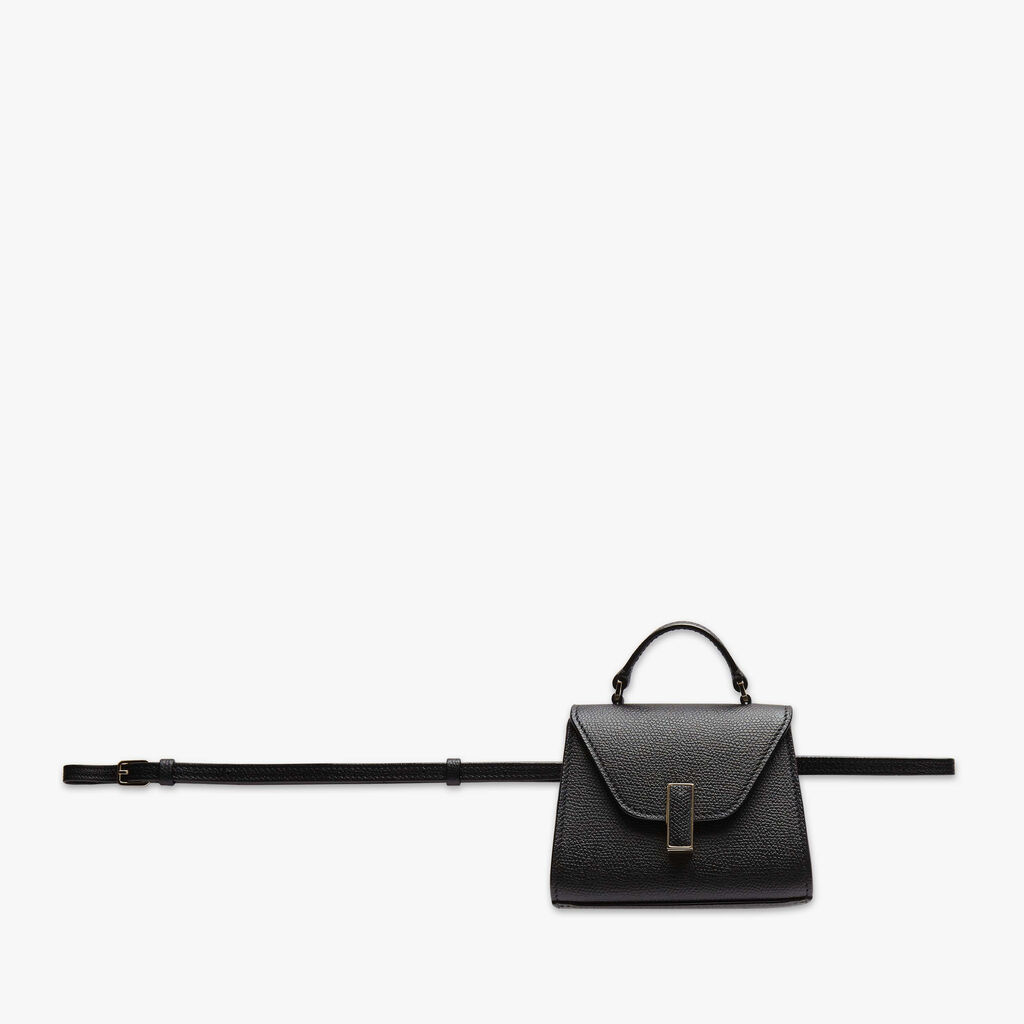 Valextra Borsa cintura compatta da Donna in Pelle Nera | Valextra Iside