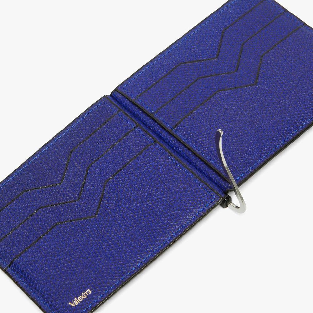 Valextra Portafoglio con fermasoldi in Pelle Blu | Valextra Convenienza