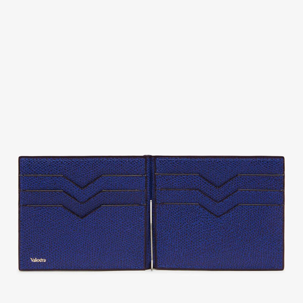 Valextra Portafoglio con fermasoldi in Pelle Blu | Valextra Convenienza