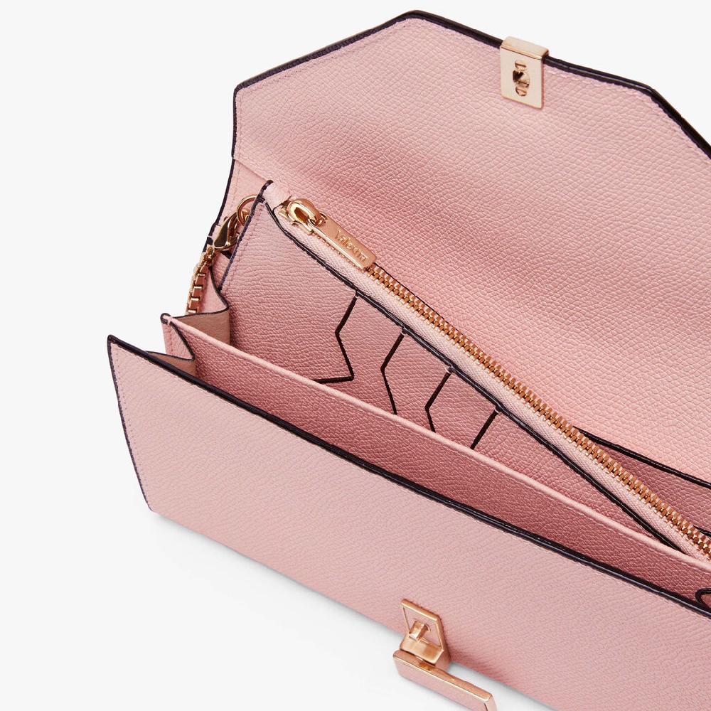Valextra Portafoglio grande in Pelle Rosa | Valextra Iside Online