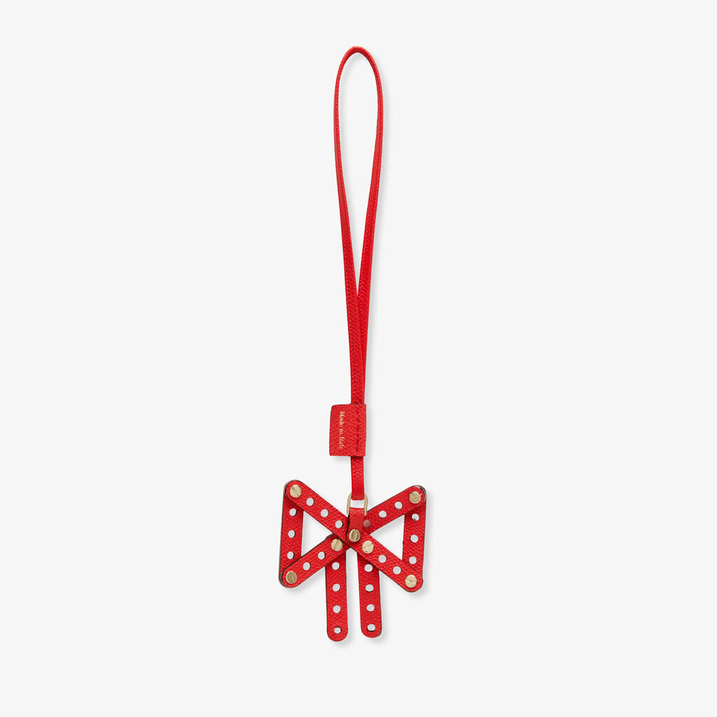 Valextra Charm Engineering Beauty Fiocco | Pelle di vitello Millepunte | Rosso Cremisi | Valextra Hotsell