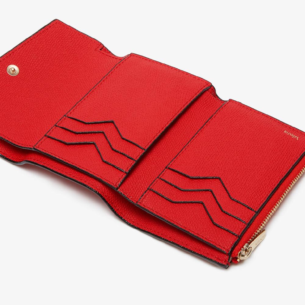 Valextra Portafoglio da Donna in Pelle Rossa cremisi | Valextra Pocket I Più Venduti