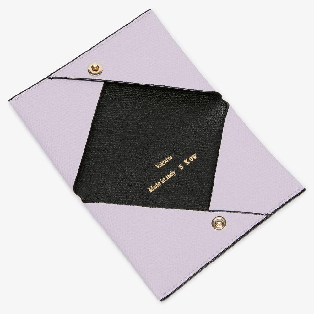 Valextra Porta carte con bottone da Donna in Pelle Rosa e Nera | Valextra 2025