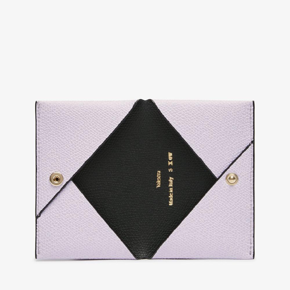Valextra Porta carte con bottone da Donna in Pelle Rosa e Nera | Valextra 2025
