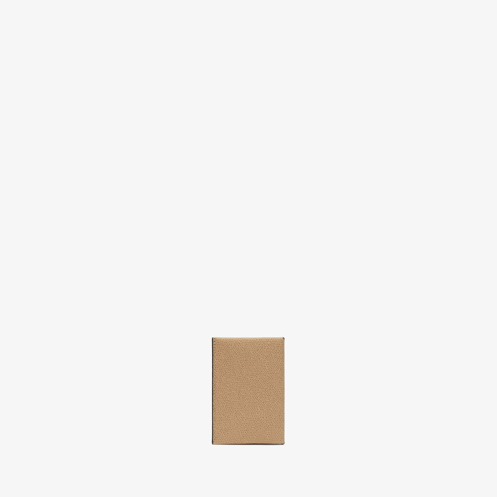 Valextra Porta carte piccolo di Lusso in Pelle Beige e Nera | Valextra Nuovo