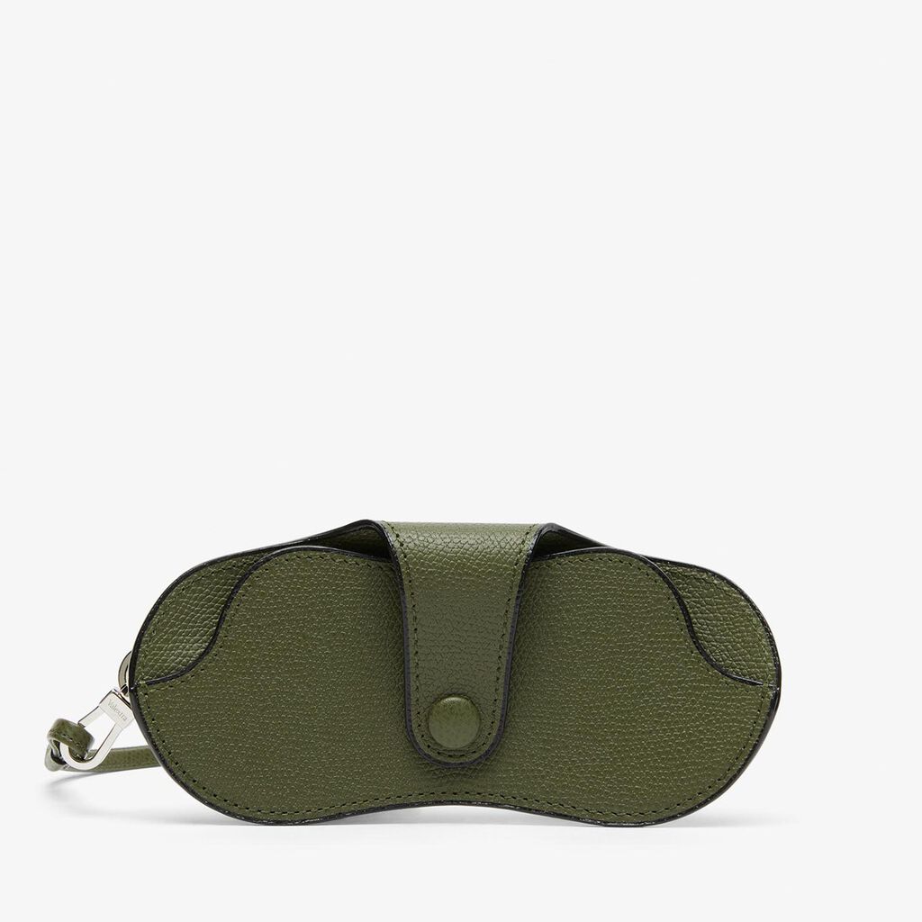 Valextra Custodia occhiali in Pelle Verde Militare | Valextra Spedizione Gratuita