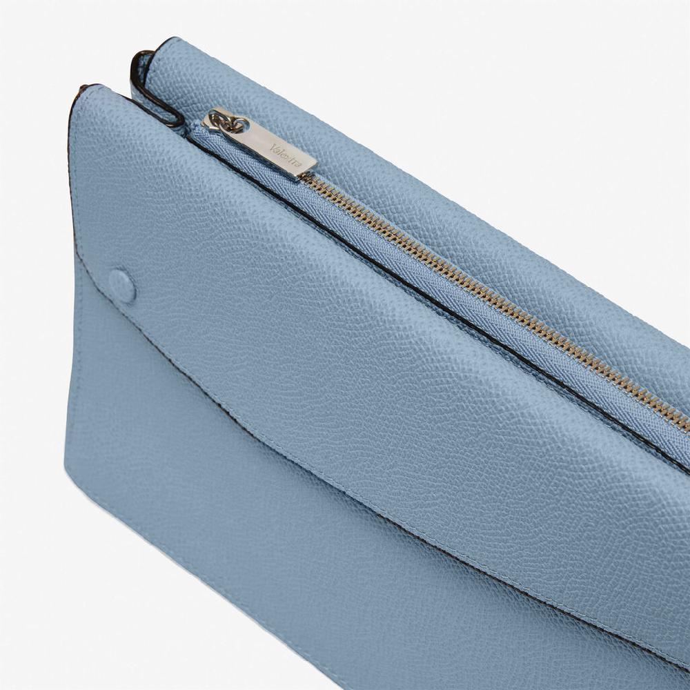 Valextra Borsa a tracolla da Uomo in Pelle Azzurra | Valextra Pocket Acquista Ora
