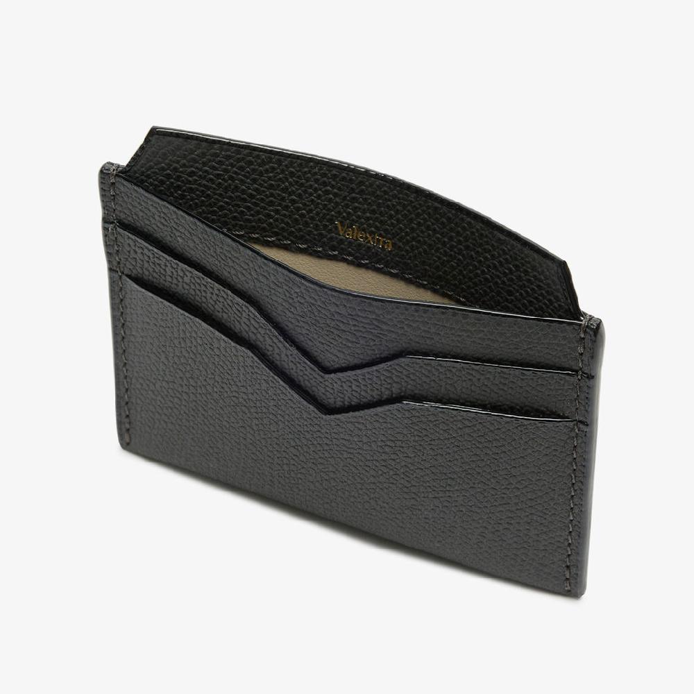 Valextra Porta carte di credito in Pelle Grigia | Valextra Consegna Veloce
