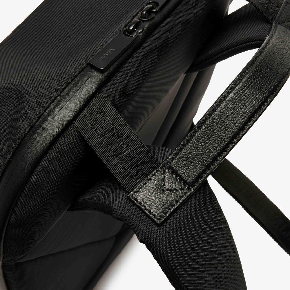 Valextra Zaino di Lusso in Nylon rigenerato e Pelle Nera | Valextra Shopping Online