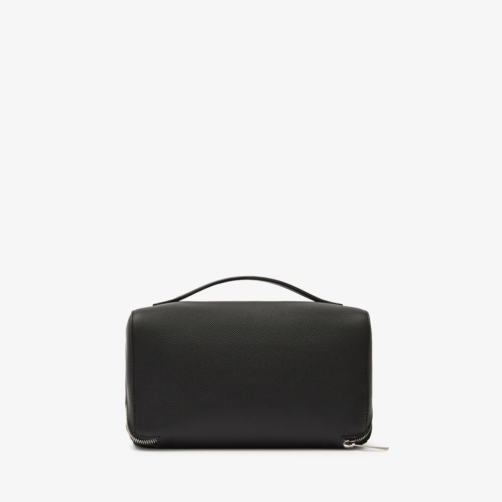 Valextra Beauty case da Uomo di Lusso in Pelle Nera | Valextra V-Line Sconto