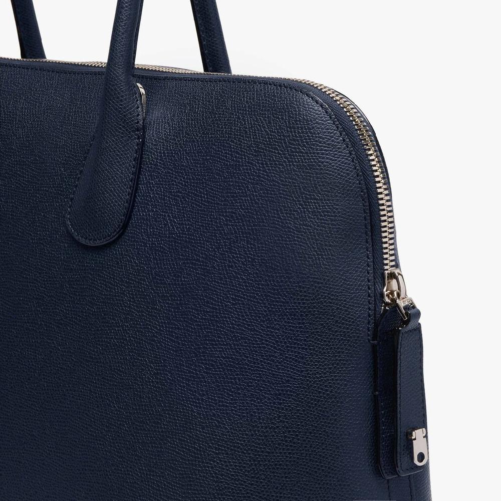 Valextra Borsa tote da ufficio in Pelle Blu | Valextra My Logo Online