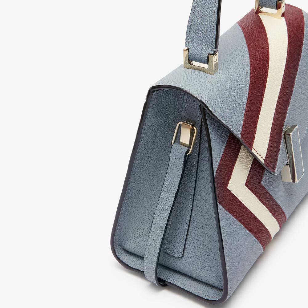 Valextra Borsa Donna Pelle intarsia Blu e Boreaux | Valextra Iside Negozio