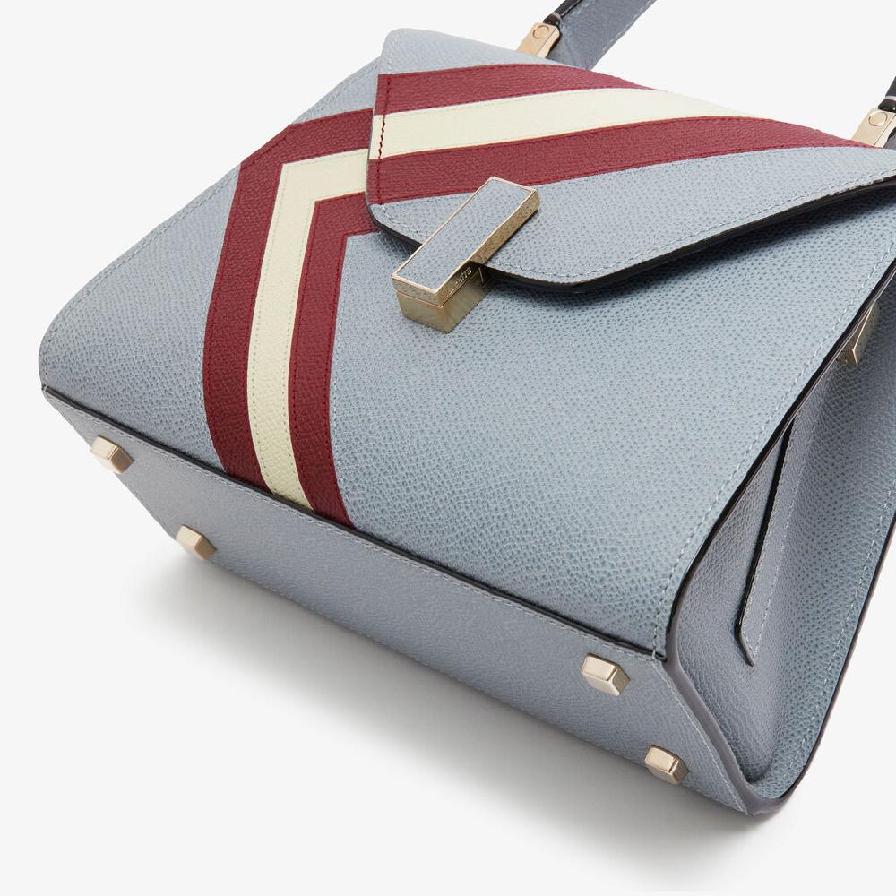 Valextra Borsa Donna Pelle intarsia Blu e Boreaux | Valextra Iside Negozio