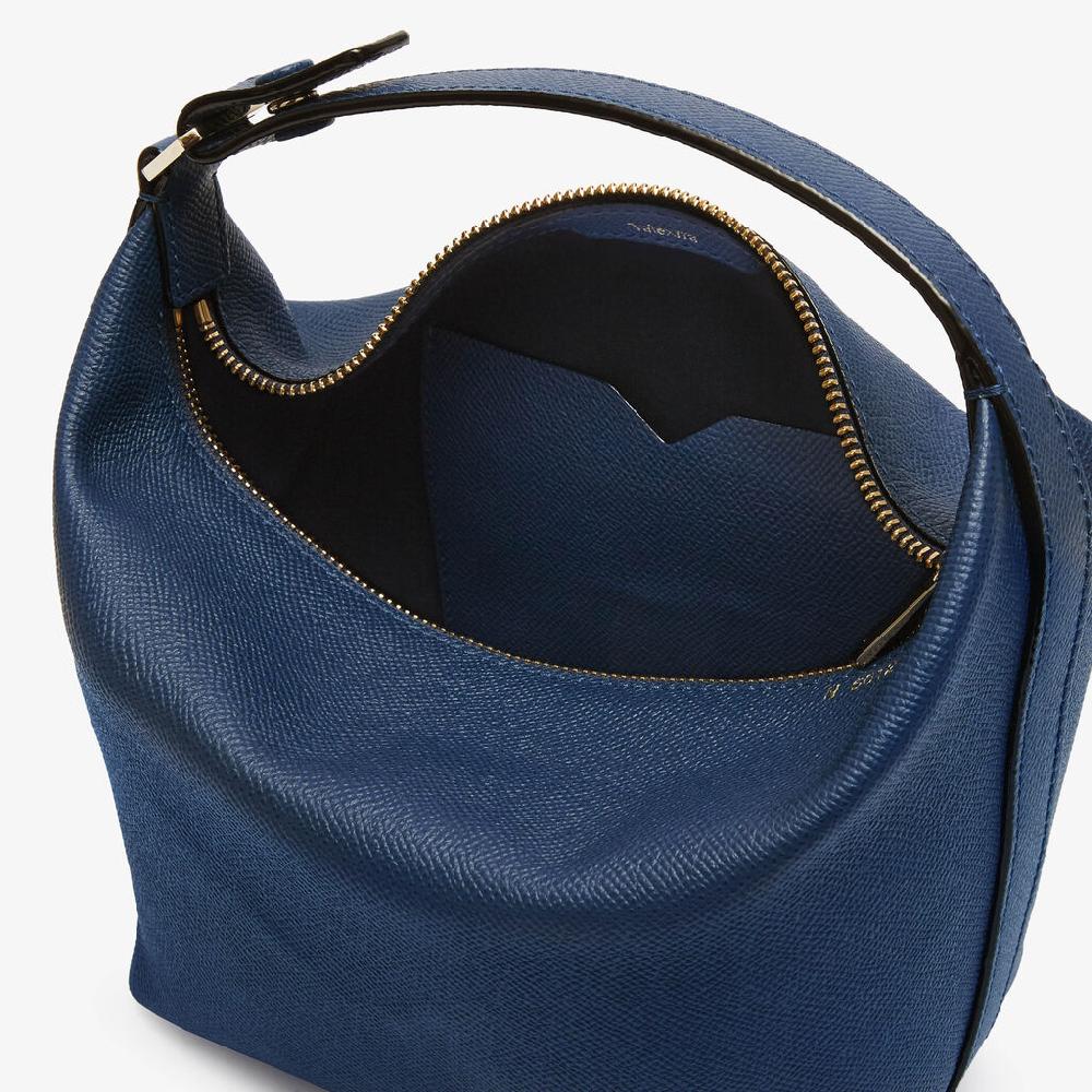 Valextra Portafoglio grande di Lusso in Pelle Blu Zaffiro | Valextra Italia
