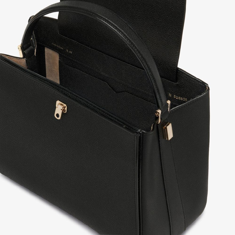 Valextra Borsa a mano da Donna in Pelle Nera | Valextra Brera 2025