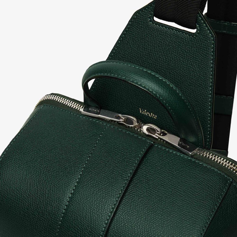 Valextra Zaino monospalla da Uomo in Pelle Verde | Valextra V-Line Convenienza