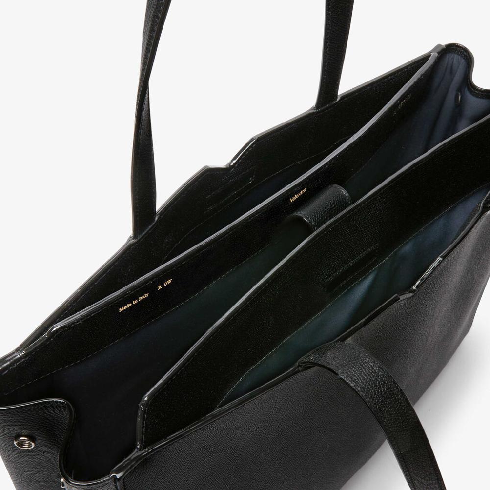 Valextra Shopping bag orizzontale da Uomo in Pelle Nera | Valextra V-Line Economico