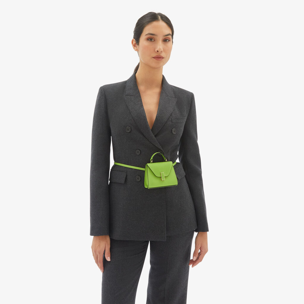 Valextra Borsa Cintura da Donna in Pelle Verde | Valextra Iside Vendita Economica
