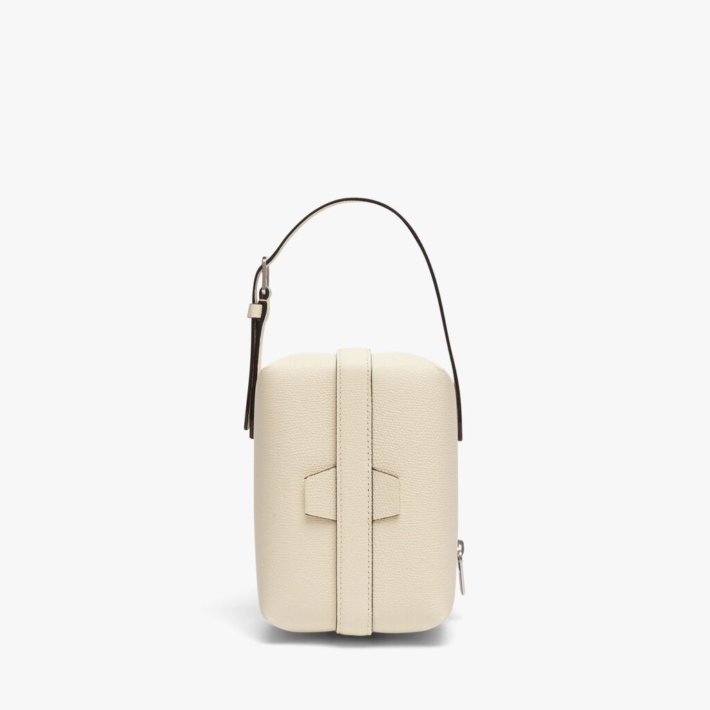 Valextra Borsa a mano Mini in Pelle Bianca | Valextra Tric Trac Saldi Di Fabbrica