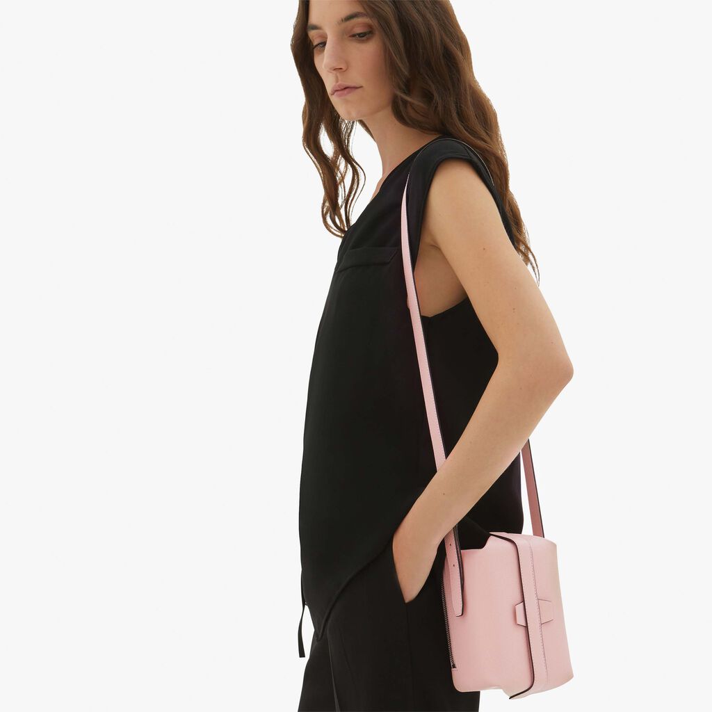 Valextra Borsa a tracolla Mini in Pelle Rosa | Valextra Tric Trac Vendite Flash