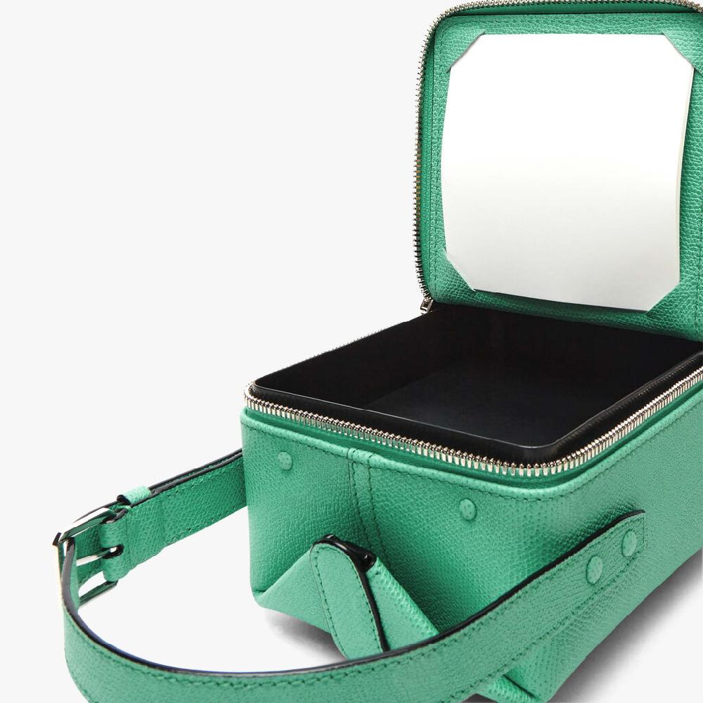 Valextra Borsetta a tracolla Mini in Pelle Verde | Valextra Tric Trac Negozio