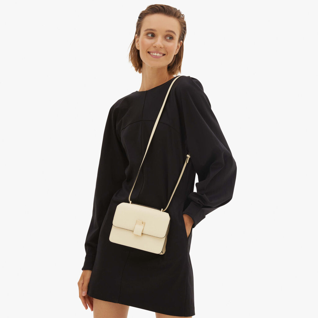 Valextra Borsetta a spalla Mini in Pelle Bianca | Valextra NoLo In Saldo