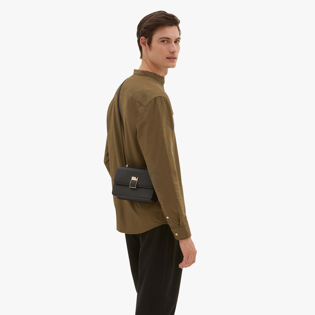 Valextra Borsetta a tracolla Mini in Pelle Nera | Valextra NoLo Nuova