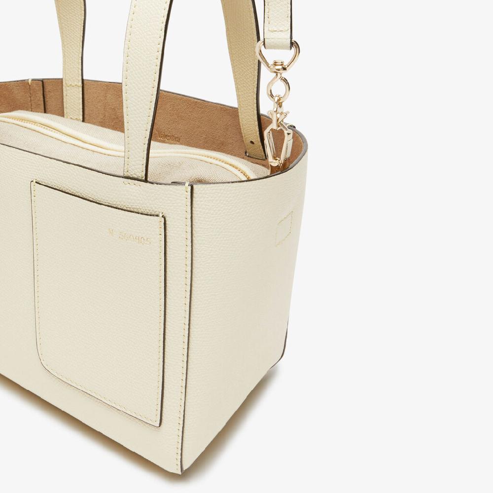 Valextra Borsa Secchiello da Donna in Pelle Bianca | Valextra Soft Italy