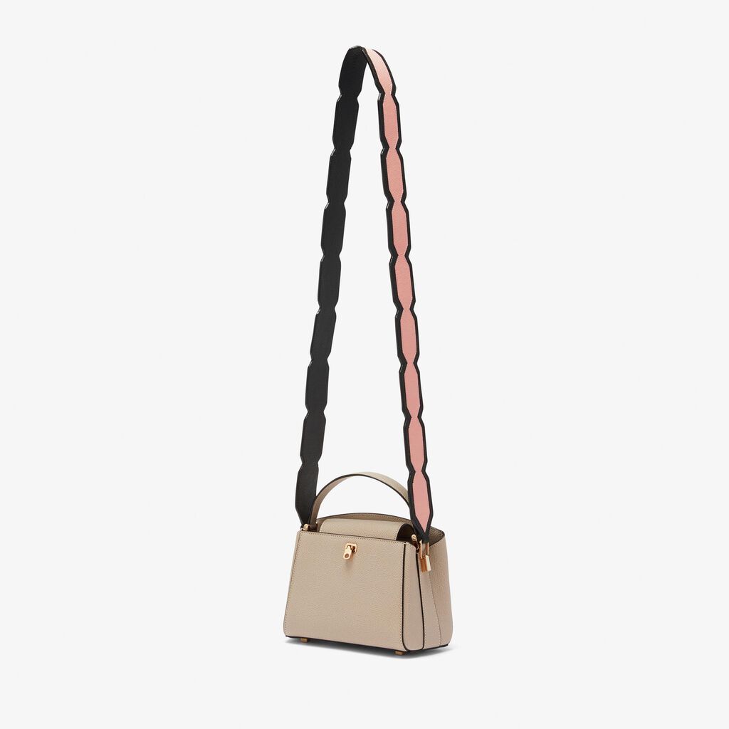 Valextra Tracolla per borsa a mano in Pelle Rosa e Nera | Valextra Soddisfazione Garantita