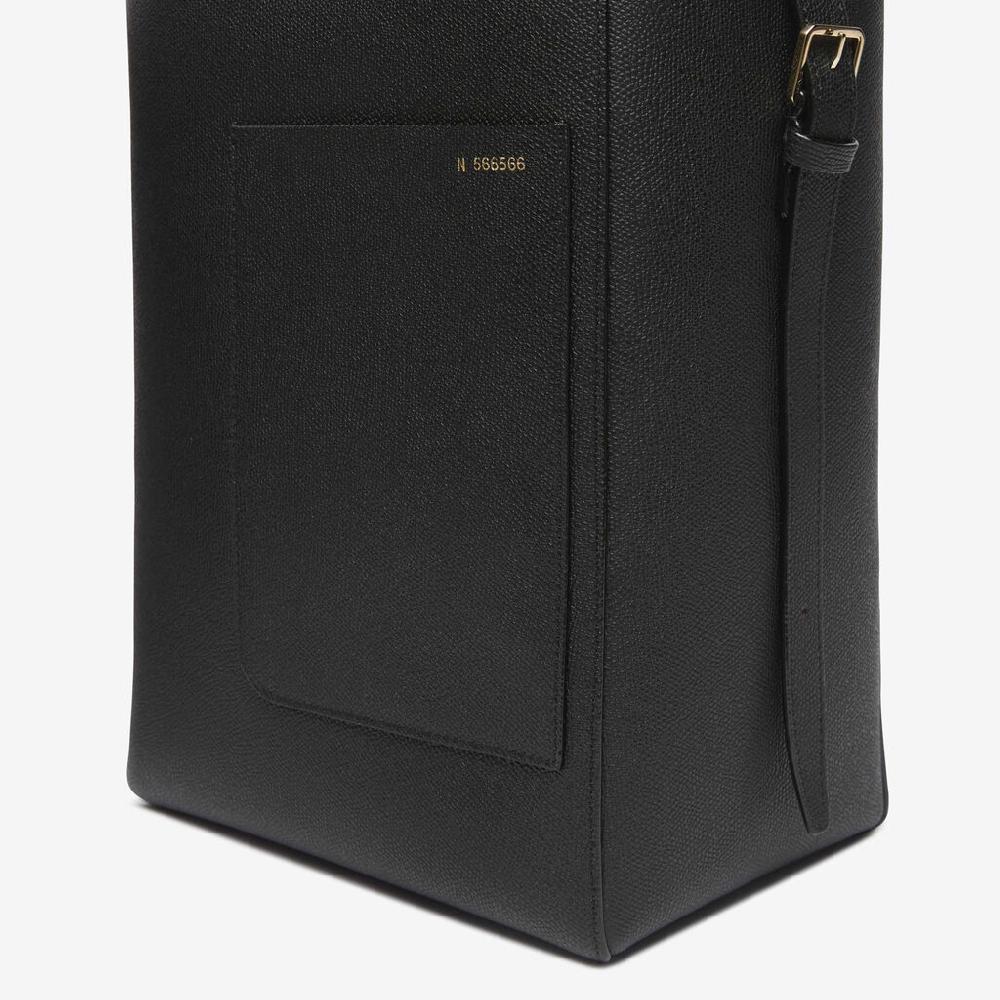 Valextra Borsa a secchiello da Donna in Media Pelle Nera | Valextra Soft Online