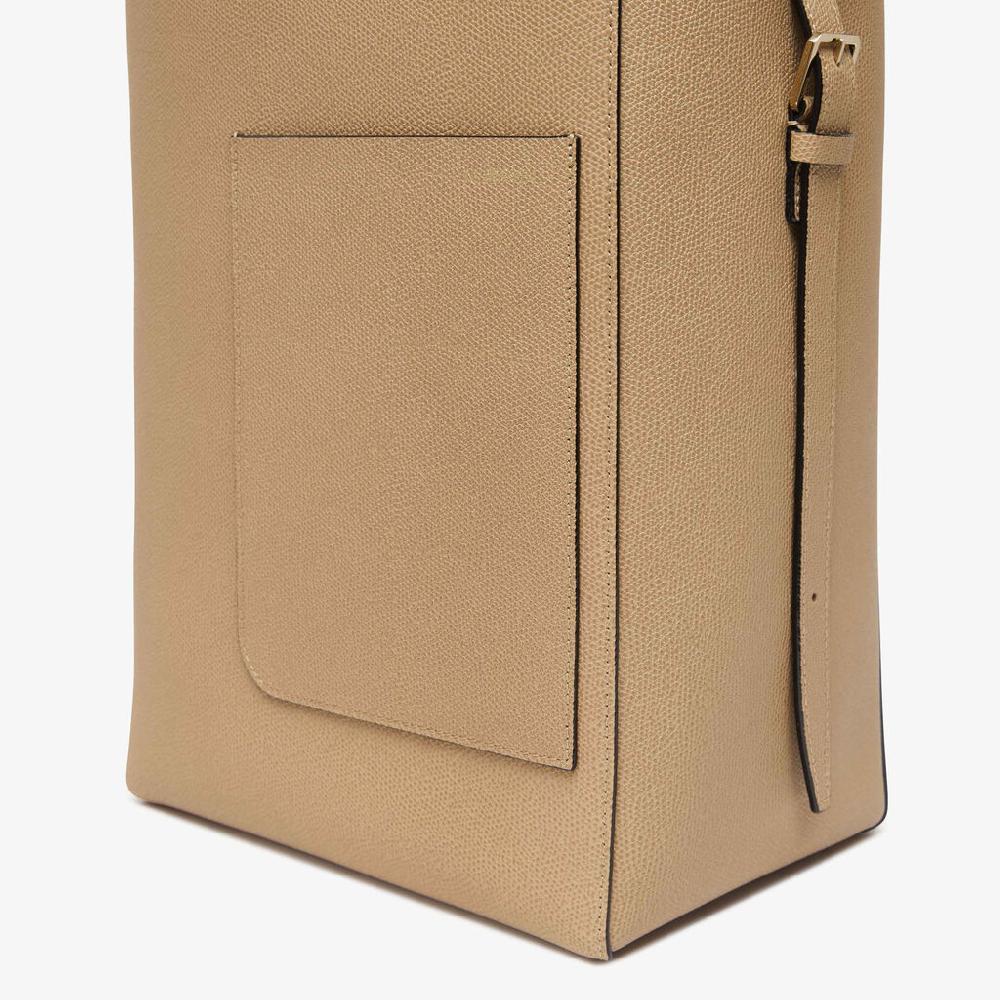 Valextra Borsa a secchiello da Donna in Pelle Beige | Valextra Soft Outlet