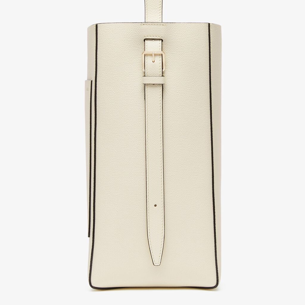 Valextra Borsa a secchiello da Donna Media in Pelle Bianca | Valextra Soft In Vendita