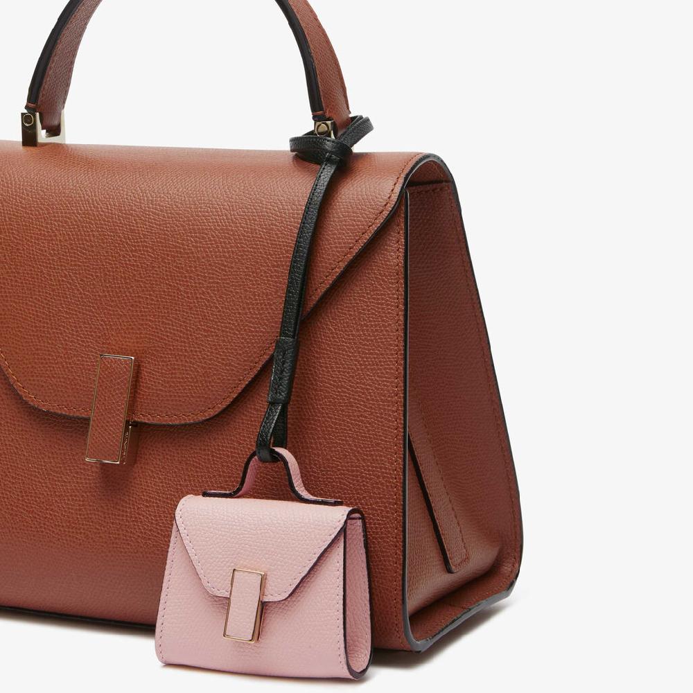 Valextra Charm per borsa da Donna in Pelle Rosa | Valextra Iside Vendita Economica